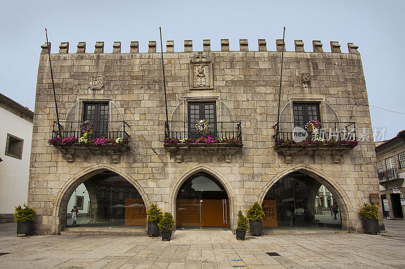 Ancient Town Hall building in Praça da República, Viana do Castelo, Portugal.